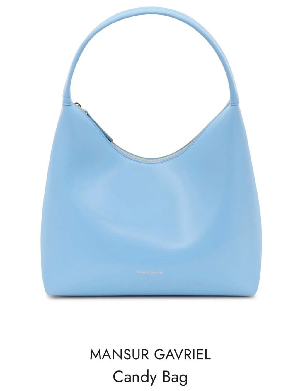Mansur Gavriel Baby Blue Candy Bag Leather Shoulder Hobo